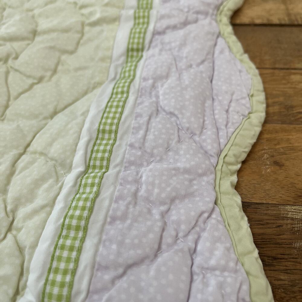 Pottery Barn Kids Quilted Pillow Sham Standard Floral Patchwork Tie Back - Picture 4 of 12